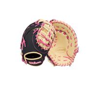 Wilson 2027 A2000® 1673SS - Guanto da baseball First Base da 33 cm, mano destra, colore: Biondo/Nero/Fenicottero