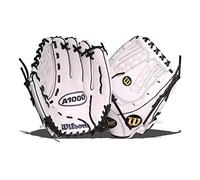 Wilson A1000 Fastpitch V125, Guanti da Softball Donna, Bianco/Nero, 12.5"
