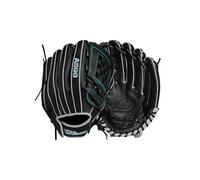 WILSON A500, Youth Infield-Guanti da Softball Unisex-Adolescente, Nero/Foglia di tè, 12"