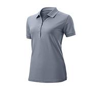 Wilson Authentic, WGA700624 Polo Sportiva da Donna, Poliestere, Grigio, XL