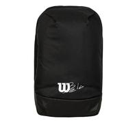 Wilson Lo zaino Padel da donna incarna moda e stile di vita ed è una soluzione interessante per le donne che vogliono viaggiare leggere sul campo da padel. Realizzato in poliestere PET riciclato, lo zaino ha un ampio scomparto principale che può contenere fino a due racchette da padel. Tra le altre caratteristiche, una tasca per accessori con cerniera sul davanti per gli oggetti più piccoli e due tasche laterali espandibili per bottiglie d'acqua o lattine di palline da padel. Una targhetta decorativa con il logo "W" sulla parte anteriore completa il design pulito e robusto.