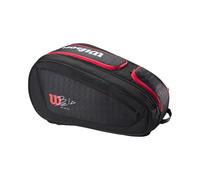 Wilson Bela Super Tour - Borsa da paddle per 4 racchette, colore: Nero/Rosso