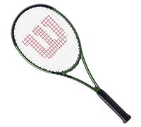 WILSON Blade Team V8 - Racchetta da tennis con corde di qualità economica, impugnatura 12,5 cm, verde e nero