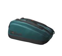 WILSON Blade V9 Super Tour - Borse per racchette da tennis, colore: Verde/Nero, Verde/nero., Holds up to 9 Rackets, Borsa per racchette