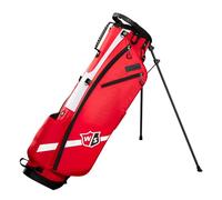 Wilson Borsa da Golf, W/S QS Quiver Stand Bag, Borsa da Trasporto/Trolley, 4 scomparti per Varie Mazze da Golf, Accessori da Golf per Uomo e Donna, Rosso / Bianco / Nero