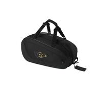 Wilson Porta la borsa di una leggenda della padel con la Bela Super Tour, una borsa progettata per la migliore funzionalità e l'aspetto della classe. Marchiata con il logo Wilson x Bela su un luminoso poliestere infrarosso con rivestimento in PU per una maggiore durata, questa borsa possiede un ampio spazio per più racchette e attrezzatura da padel extra. Con caratteristiche superiori che includono la fodera Thermoguard per la protezione dal calore estremo, una custodia per computer portatili o tablet e una tasca per accessori foderata in pile per piccoli oggetti di valore, non c'è da meravigliarsi che questa sia la borsa scelta da un grande del padel di tutti i tempi. Sub-DepartmentRacketbag Bag Dimensions22 x 15 x 11" / 56 x 38 x 28 cm Fabric Composition100% Polyester FEATURES Padel bag of choice for padel legend Fernando Belasteguin Two-toned canvas weave polyester with PU coating Two main compartments hold up to 6 paddles comfortably Thermoguard lining protects paddles from extreme temperatures Fleece-lined accessory pocket conveniently transports smaller valuables and delicates Interior pocket that holds laptop or tablet Removable interior divider system helps keep bag contents organized Large accessory pockets to store extra equipment Adjustable padded shoulder straps Top carry grab handle
