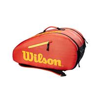 Wilson Borsa da Padel per Bambini e Ragazzi, per Un Massimo di 4 Racchette, Arancione/Giallo, WR8902102001