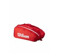 WILSON Borsa da tennis Super Tour Red Collection 12 racchette rosso