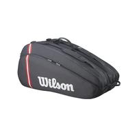 Wilson Borsa da Tennis Tour 12, Borsa Versatile Con Spazio Dedicato Per La Racchetta, Scomparto Per Le Scarpe e Spaziosa Tasca Per Gli Accessori, Doppie Opzioni Di Trasporto, Colore: Nero