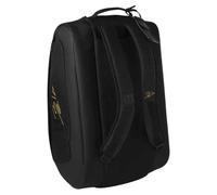 Wilson Porta la borsa di una leggenda della padel con la Bela Super Tour, una borsa progettata per la migliore funzionalità e l'aspetto della classe. Marchiata con il logo Wilson x Bela su un luminoso poliestere infrarosso con rivestimento in PU per una maggiore durata, questa borsa possiede un ampio spazio per più racchette e attrezzatura da padel extra. Con caratteristiche superiori che includono la fodera Thermoguard per la protezione dal calore estremo, una custodia per computer portatili o tablet e una tasca per accessori foderata in pile per piccoli oggetti di valore, non c'è da meravigliarsi che questa sia la borsa scelta da un grande del padel di tutti i tempi. Sub-DepartmentRacketbag Bag Dimensions22 x 15 x 11" / 56 x 38 x 28 cm Fabric Composition100% Polyester FEATURES Padel bag of choice for padel legend Fernando Belasteguin Two-toned canvas weave polyester with PU coating Two main compartments hold up to 6 paddles comfortably Thermoguard lining protects paddles from extreme temperatures Fleece-lined accessory pocket conveniently transports smaller valuables and delicates Interior pocket that holds laptop or tablet Removable interior divider system helps keep bag contents organized Large accessory pockets to store extra equipment Adjustable padded shoulder straps Top carry grab handle