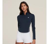 Wilson Brentwood Half-Zip Manica Lunga Donna-Blu Scuro in blu scuro, Taglia: XL