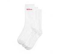 Wilson Calzino Crew Logo Confezione da 3, Bright White, S Unisex-Adulto