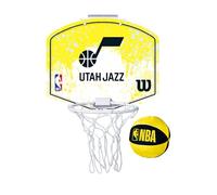 Wilson Canestro da Basket NBA Team Mini, dimensioni Compatte e Struttura Robusta, Facile da Montare e Design dinamico, Colore: Giallo