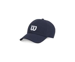 Wilson Cappello Perforato Active, Cappello Dinamico con Fascia Ad Asciugatura Rapida E Corona Strutturata, dal Design Leggero E vestibilità Regolabile, Colore: Blu Navy Classico, Taglia: LXL