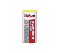 Wilson Championship Volani da Badminton, Confezione da 3, velocità 77, Plastica/Sughero Naturale, WRT6040YE77, Giallo