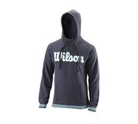 Wilson CHI Script PO Hoody, Felpa da Uomo, Cotone, Grigio-Azzurro (Outer Space), Taglia M, WRA791102MD