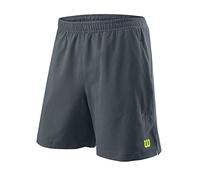 Wilson COMPETITION WOVEN 3.5 SHORT Pantaloncini da Donna, Poliestere/Spandex, Blu/Verde (Majolica Blue/Dk Citron), Taglia XL, WRA775411XL