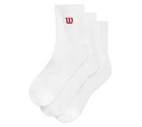 Wilson Confezione da 3 Calzini Quarter Top, Bright White, S Unisex-Adulto