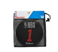 Wilson Delimitatori da Basket per Allenamenti NBA DRV Training Markers, Plastica, Nero, 5 unità