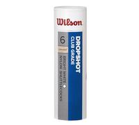 Wilson Dropshot Shuttlecocks Volani da Badminton, Confezione da 6, Plastica/Sughero Naturale, WRT6046WH, Bianco