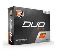 Wilson Duo Optix, Pallone Da Golf Uomo, Arancione (Orange), Taglia unica