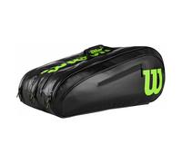 Wilson Elite Borsa Per Racchetta Da 15 - Nero, Lime