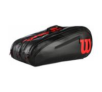 Wilson Elite Borsa Per Racchetta Da 15 -Nero,Rosso