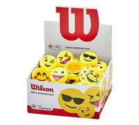 Wilson DAMPENER Box, Gommini antivibrazione con Fantasia Emoji, Confezione da 50 Pezzi Unisex-Adult, Yellow, NS
