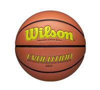 Wilson Evolution - Pallone da basket, giallo, misura intermedia, 72,4 cm