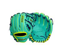 Wilson Fall 2024 A2000 DP15SS 11.5 Infield-Baseballhandschuh Rechtsh nder, Seafoam/Optic Yellow