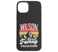 Wilson Family Vacanza Montagna Retro Tramonto Corrispondenza Custodia per iPhone 15 Plus