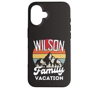 Wilson Family Vacanza Montagna Retro Tramonto Corrispondenza Custodia per iPhone 16