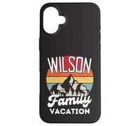 Wilson Family Vacanza Montagna Retro Tramonto Corrispondenza Custodia per iPhone 16 Plus