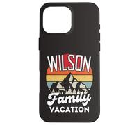 Wilson Family Vacanza Montagna Retro Tramonto Corrispondenza Custodia per iPhone 16 Pro Max