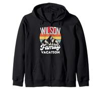Wilson Family Vacanza Montagna Retro Tramonto Corrispondenza Felpa con Cappuccio