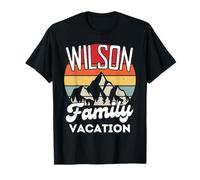 Wilson Family Vacanza Montagna Retro Tramonto Corrispondenza Maglietta