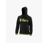 Wilson Felpa Chi Script con cappuccio, Uomo - (Nero/Giallo)