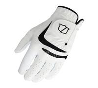 Wilson Grip Plus Guanto Da Golf Da Uomo, Offre Una Presa Impareggiabile, Con Design In Mesh Traspirante E Dettagli Riflettenti, Colore: Bianco/Nero Taglia: L (Mano Destra)