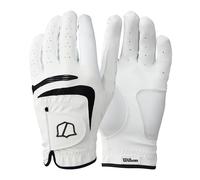 Wilson Grip Plus Guanto Da Golf Da Uomo, Offre Una Presa Impareggiabile, Con Design In Mesh Traspirante E Dettagli Riflettenti, Colore: Bianco, Taglia: L (Mano Sinistra)
