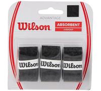 Wilson Grip WRZ4033BK Impugnatura Advantage Overgrip, Unisex, Nero, 3 Unità