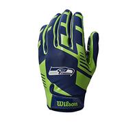 Wilson Guanti da Football Americano NFL TEAM SUPER GRIP, Taglia Unica per Ragazzi, Silicone/Lycra Elasticizzata