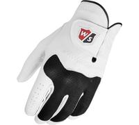 Wilson Staff Conform Glove, WGJA00314ML Guanto da Golf, Mano Sinistra, Uomo, Spugna/Pelle Cabretta, Bianco/Nero, Taglia M/L