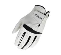 Wilson Guanto Da Golf Feel Plus Da Uomo, Realizzato In Pelle Di Prima Qualità, Offre Una Presa Migliore E Controllo Del Sudore, Colore: Bianco/Nero Taglia: Xl (Mano Destra)