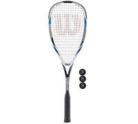 Wilson Hyper Hammer 120 - Racchetta da squash + 3 palline da squash