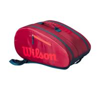 Wilson Il design vivace e la semplice funzionalità si scontrano nella Youth Padel Racket Bag. Sapientemente realizzata con materiale 100% poliestere per una durata affidabile, questa borsa contiene du