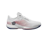 Wilson Kaos Swift 1.5 Clay, Tennis Shoe Uomo, White/Deja VU Blue Red, 49 1/3 EU