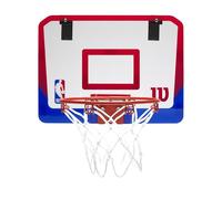 Wilson Mini Canestro da Basket NBA DRV, In Plastica da Appendere alla Porta, Gioca Ovunque, Montaggio Facile, Trasparente/Rosso/Blu