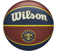 Wilson Mini Pallone da Basket NBA TEAM RETRO BSKT MINI, Utilizzo Outdoor, Gomma, Misura Mini, Bianco/Blu (Brooklyn Nets)