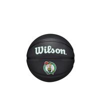 Wilson Mini Pallone da Basket NBA Team Tribute, Dotato di Canali di Precisione e Presa dinamica, Con Stabilità Dell'Aria Migliorata, Approvato NBA, Squadra: Boston Celtics, Colore: Nero, Taglia: 3
