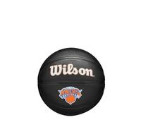 Wilson Mini pallone da basket NBA Team Tribute, Dotato di Canali di Precisione e Presa dinamica, Con Stabilità Dell'Aria Migliorata, Approvato NBA, Squadra: New York Knicks, colore: nero, Taglia: 3